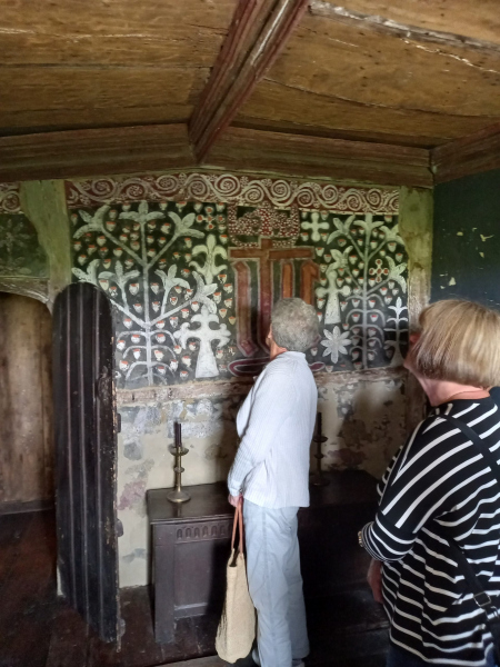 Members admiring the Painted Room in The Old House.