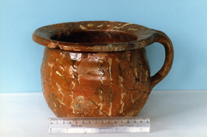 17th c chamberpot from Yeovil Library site